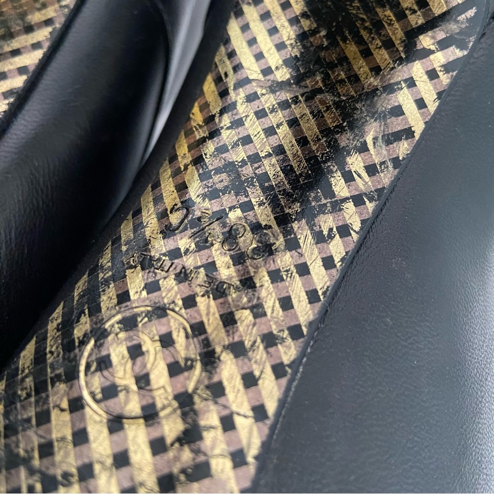 Chanel Black Leather CC Cap Toe Lace Up Platform Ankle Boots - Picture 13 of 16